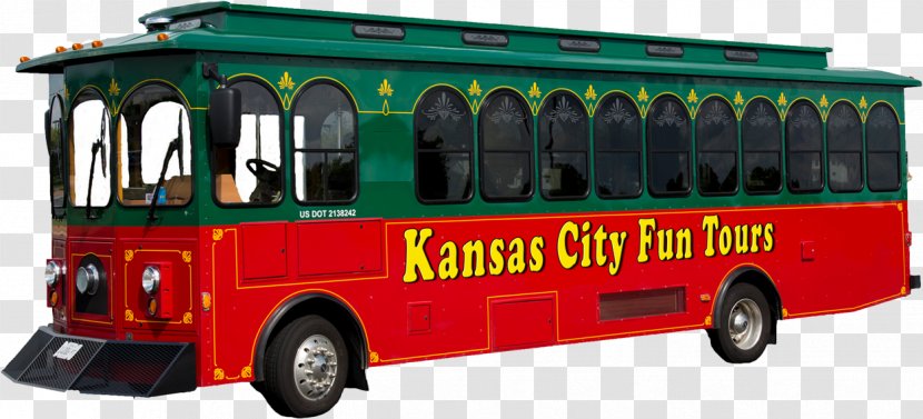 Kansas City Fun Tours Trolley Bus Ferrelview Union Station - Mode Of Transport Transparent PNG