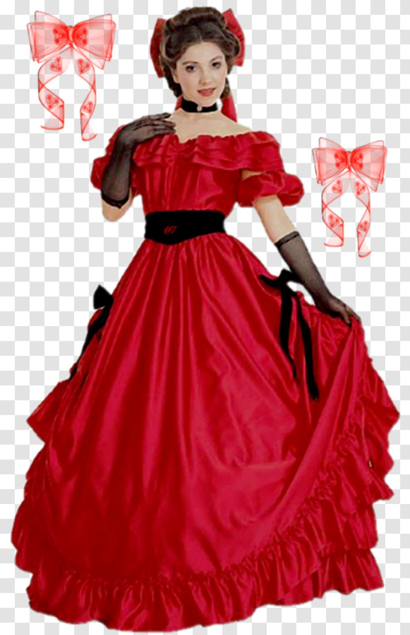 Scarlett O'Hara Costume Dress Southern Belle Ball Gown - Frame Transparent PNG