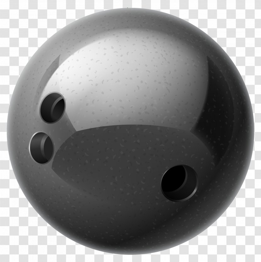 Bowling Ball Clip Art - Black And White - Clipart Image Transparent PNG