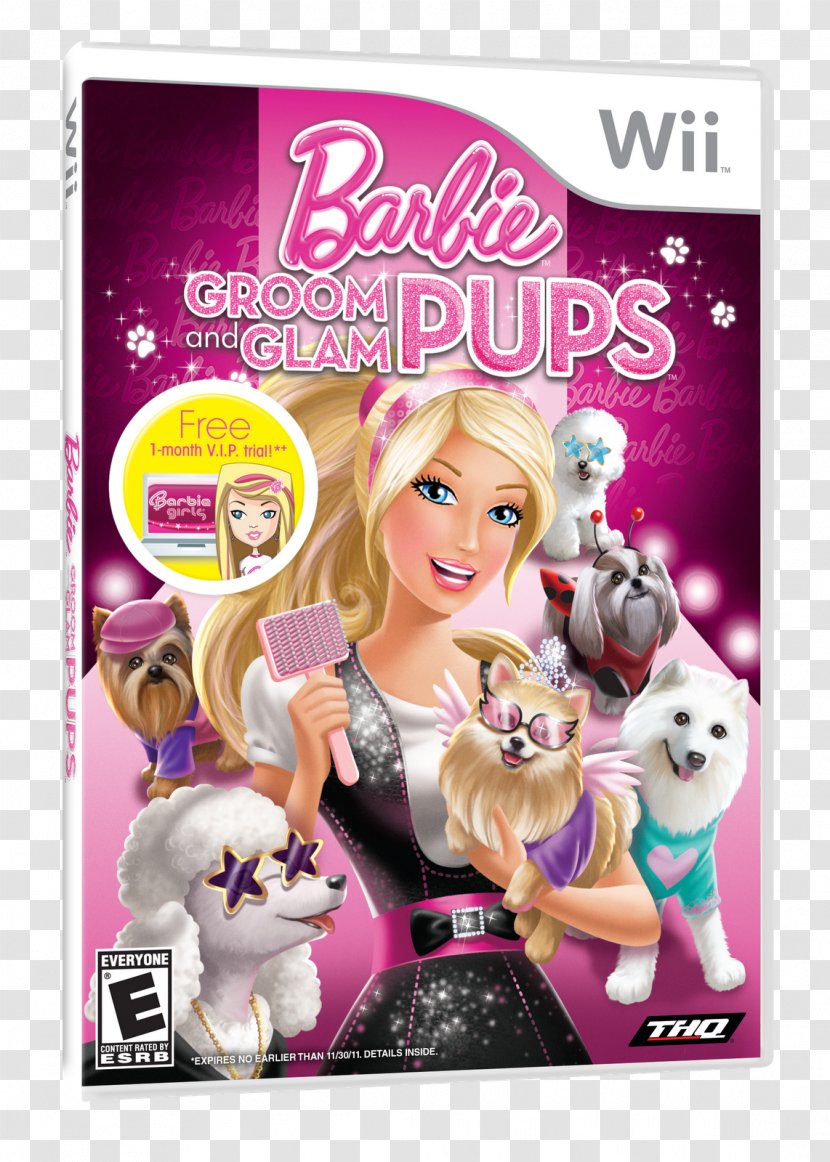 Wii U Barbie: Groom And Glam Pups Barbie As The Island Princess Video Game - Nintendo Transparent PNG