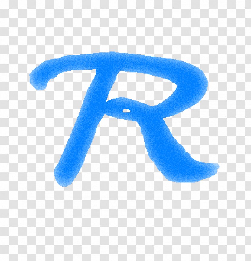 Letter - Designer - Blue Hand-painted Letters R Transparent PNG