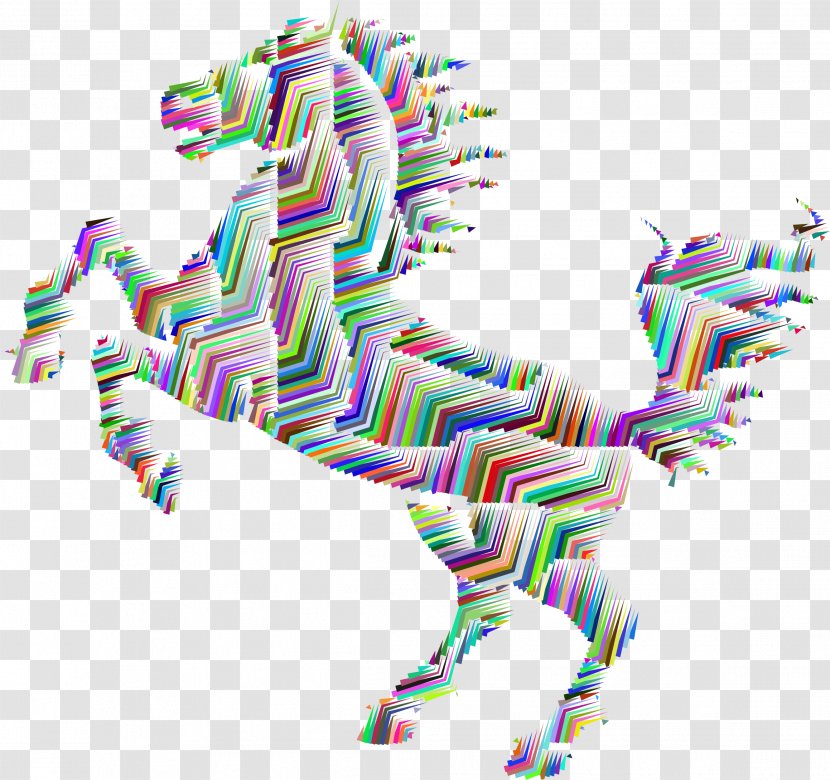 Horse Line Art Abstract Clip - Mythical Creature - Abstracts Transparent PNG