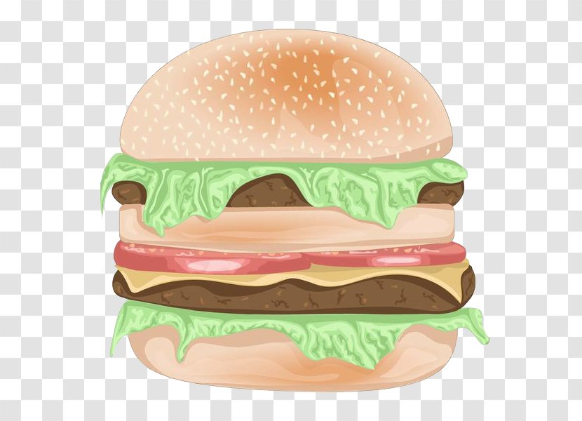 Hamburger Cheeseburger Fast Food Meat - Finger - Double Gourmet Burger Transparent PNG