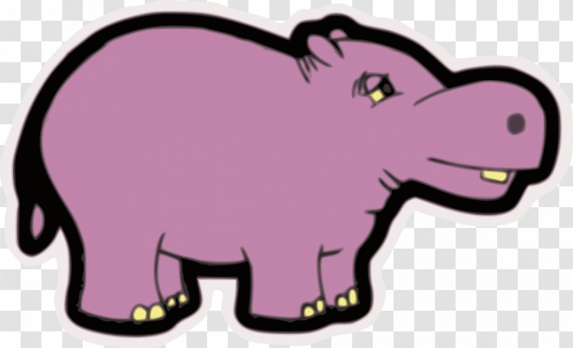 Hippopotamus Clip Art - Silhouette - Hippo Transparent PNG