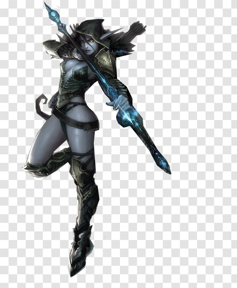 Dota 2 Defense Of The Ancients Drow Garena Character - Silhouette - Dungeons And Dragons Transparent PNG