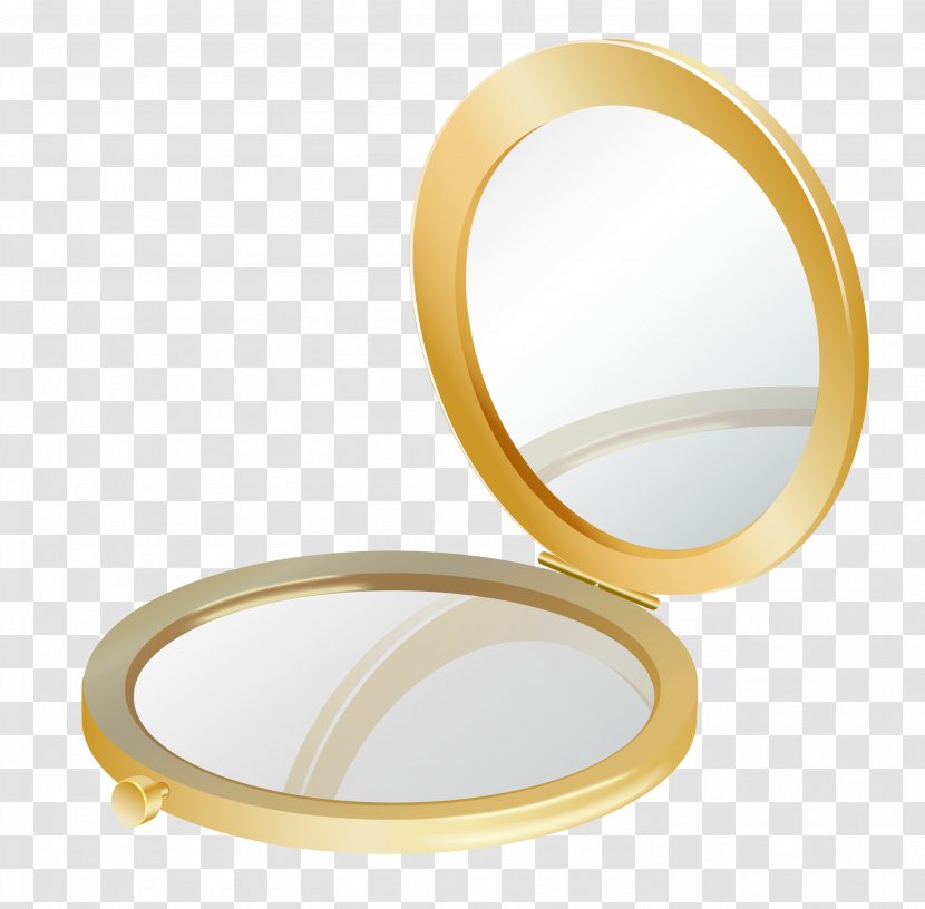 Mirror Cosmetics Clip Art - Yellow - Compact Cliparts Transparent PNG