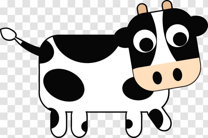 Drawing Cartoon Cattle UK Dairy Day Painting - Bovine - Blackandwhite Transparent PNG