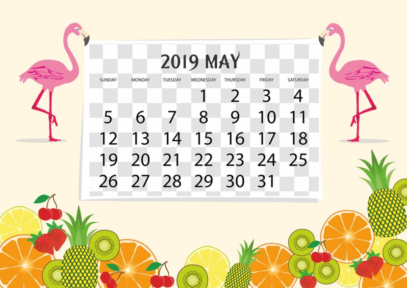 Calendar Quotation Illustration March Clip Art - Flamingo Transparent PNG