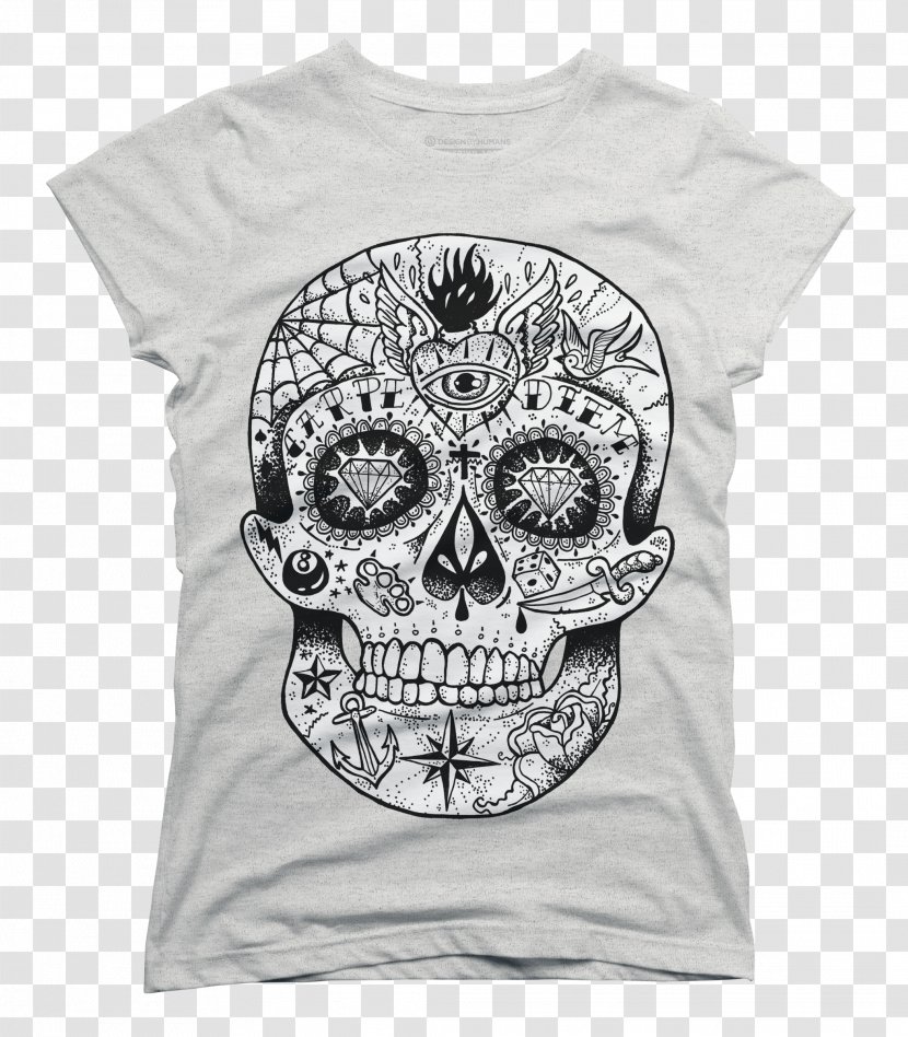 T-shirt Clothing Fashion Hoodie Sleeve - February - Calavera Transparent PNG