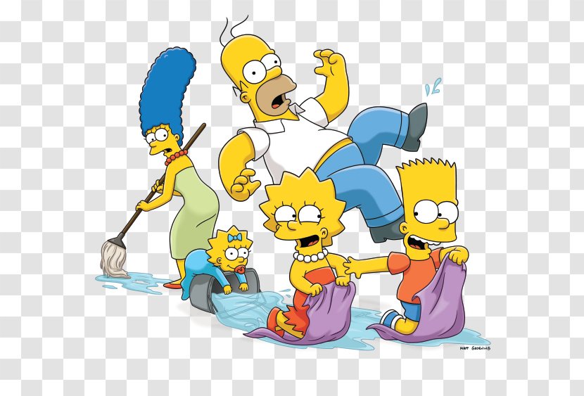 Homer Simpson Bart Marge Lisa Maggie - Art - The Simpsons HD Transparent PNG