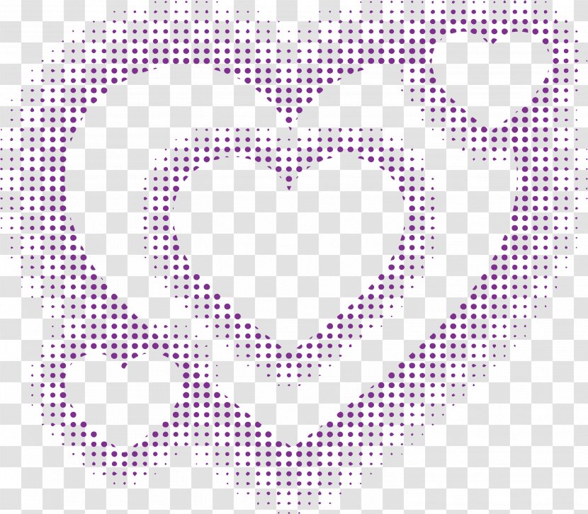 Halftone Circle Clip Art - Tree - Purple Wave Point Embossed Love Transparent PNG
