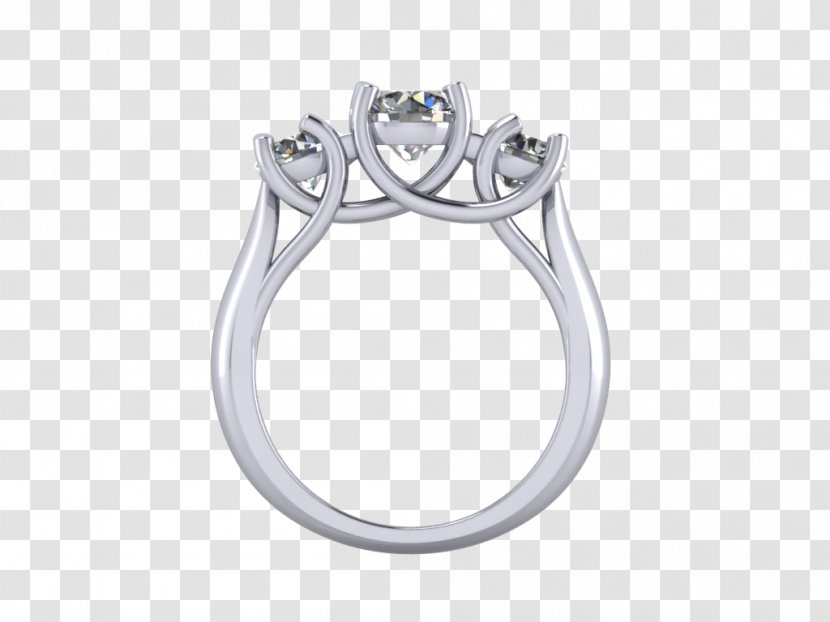 Diamond Cut Engagement Ring Baguette - Emerald - Jewelry Model Transparent PNG