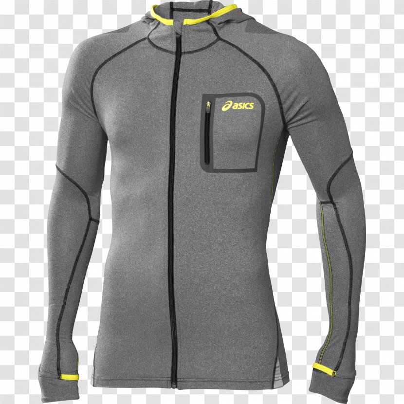 Long-sleeved T-shirt Jacket ASICS - Outerwear - Hoodie Transparent PNG