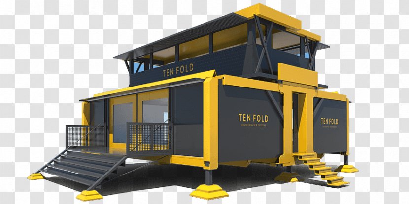 TEN FOLD Architectural Engineering Mining Machine - Yellow - Floating Stadium Transparent PNG