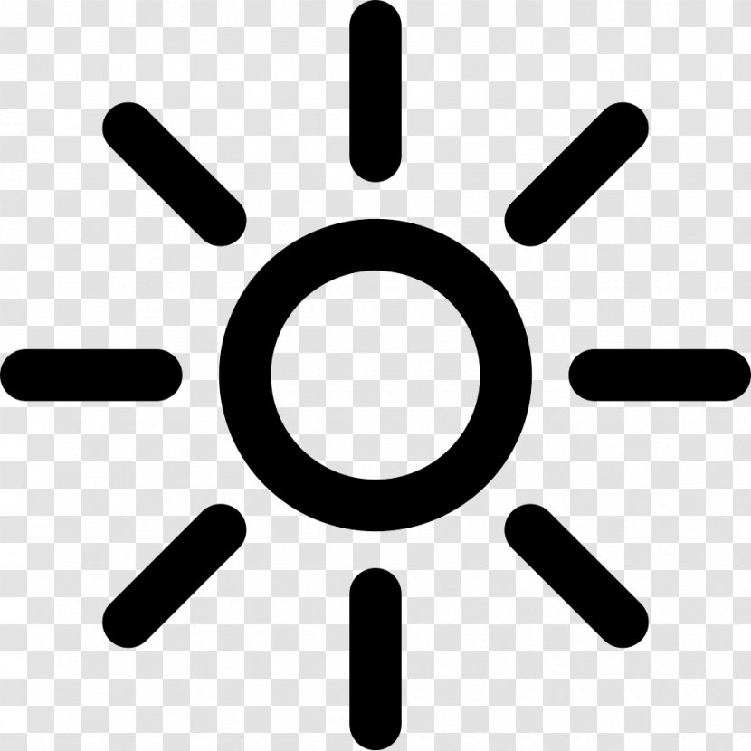Symbol - Solar - Black And White Transparent PNG