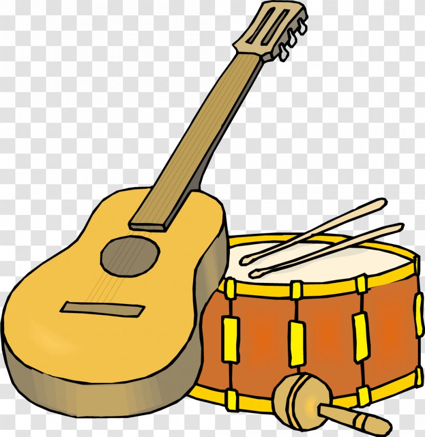 Drum Guitar Musical Instruments Clip Art - Flower - Vector Transparent PNG