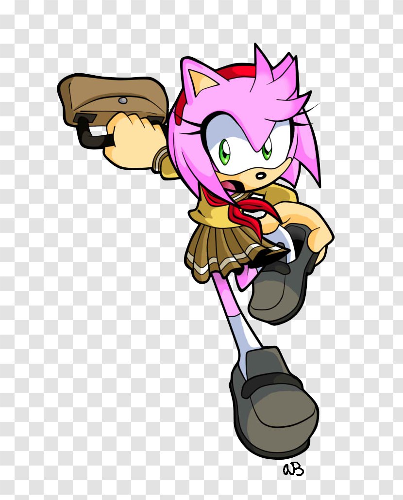 Amy Rose Tails Sonic The Hedgehog CD Chaos - Heart - Silhouette Transparent PNG