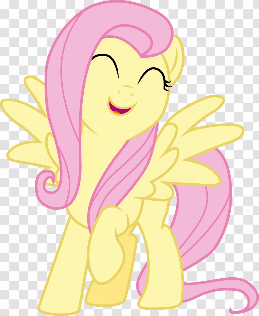 Fluttershy Pony Horse Clip Art Design - Heart Transparent PNG