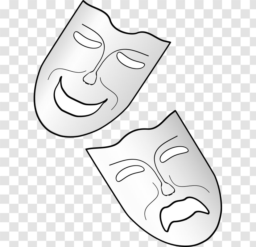 Tragedy Comedy Drama Theatre Clip Art - Ancient Greek Pictures Transparent PNG