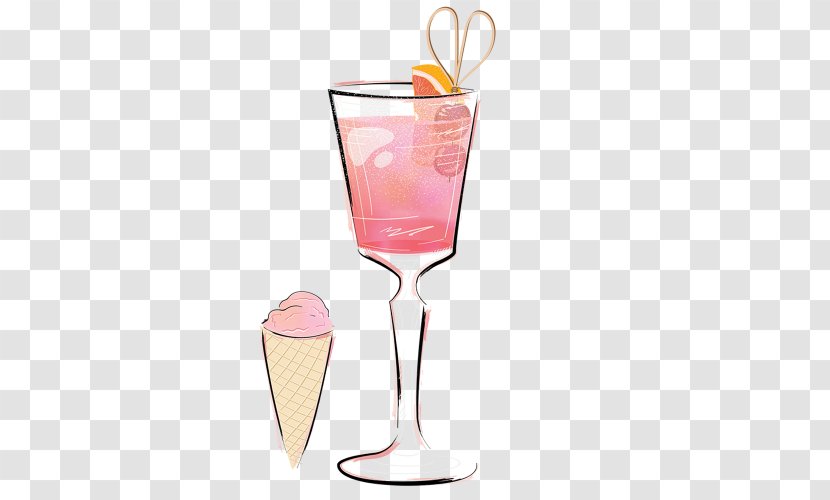 Pink Lady Wine Glass Cocktail Champagne Transparent PNG
