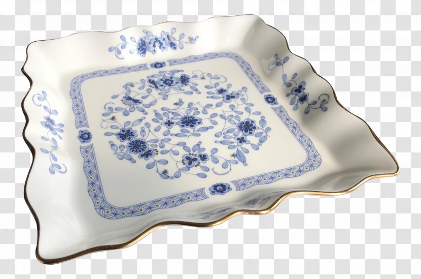 Plate Platter Ceramic Blue And White Pottery Tableware - Bone China - Porcelain Bowl Transparent PNG