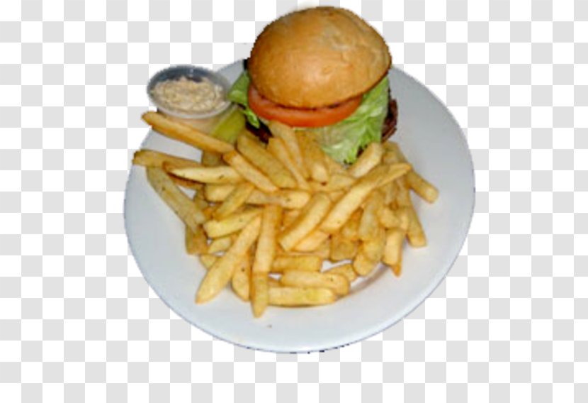 French Fries Cheeseburger Buffalo Burger Veggie Hamburger - Junk Food Transparent PNG