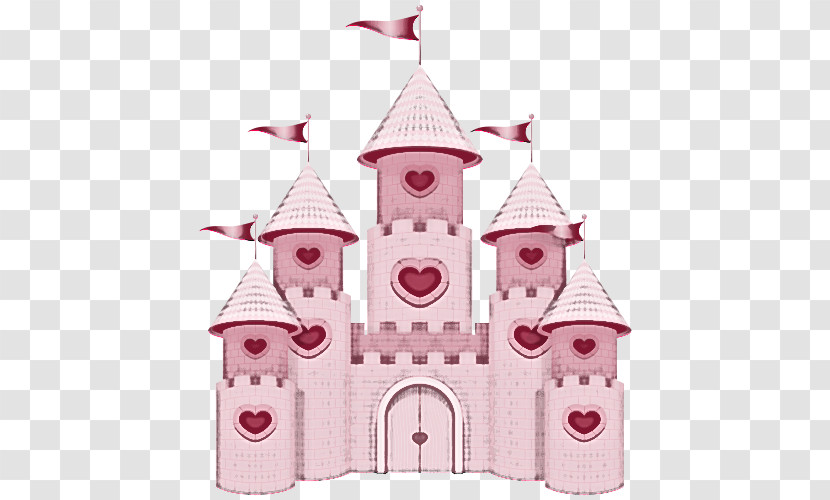 Pink Castle Tower Architecture Building Transparent PNG