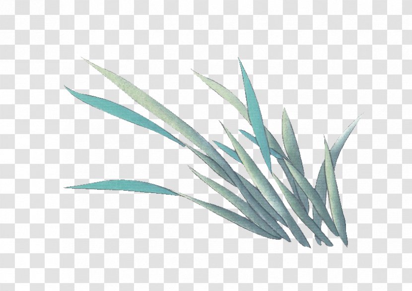 Gongbi Watercolor Painting - Grass - Hand-painted Transparent PNG