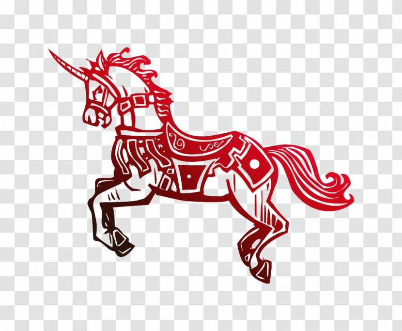 Mustang Illustration Logo Clip Art Font - Horse - Redm Transparent PNG