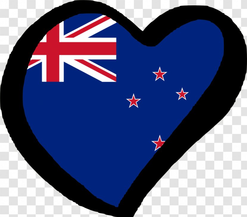 Flag Of New Zealand National Australia - Heart - Newzealand Transparent PNG