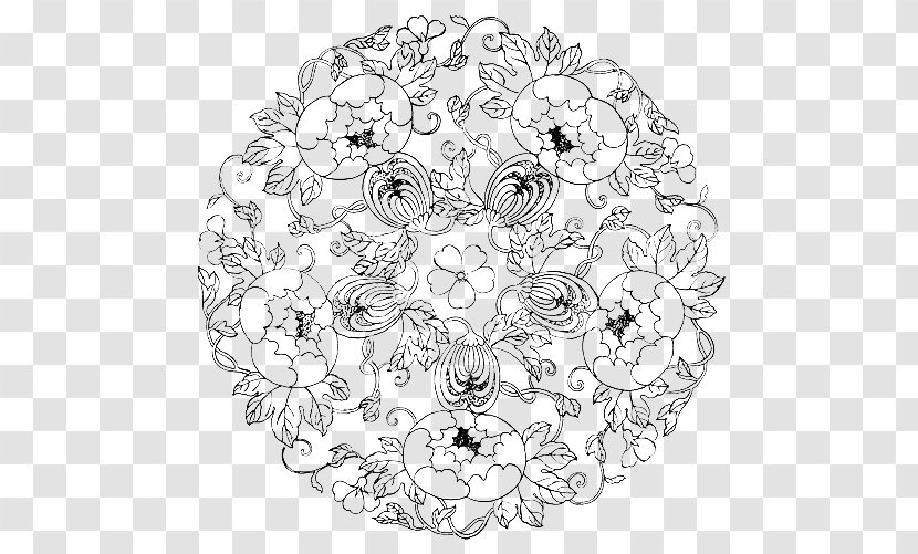 Moutan Peony Circle Motif Chrysanthemum Clip Art - Pixel - Taobao,Lynx,design,Men's,Women,Shading Korea,Pattern,pattern,background Transparent PNG