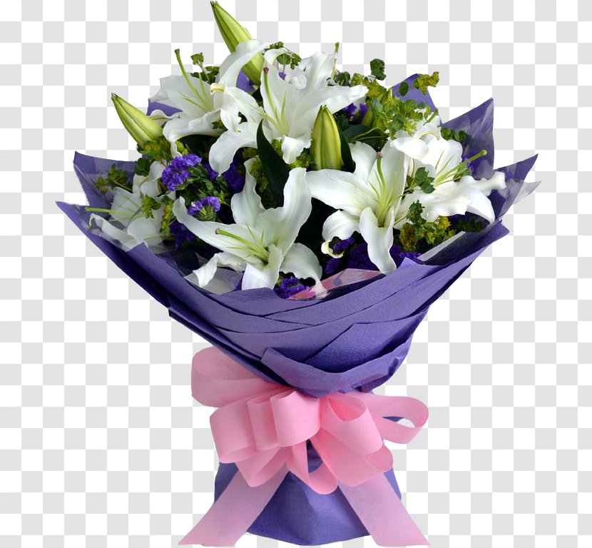 Paper Taobao Flower JD.com Lilium - Flowering Plant - White Lily Bouquet Physical Map Transparent PNG