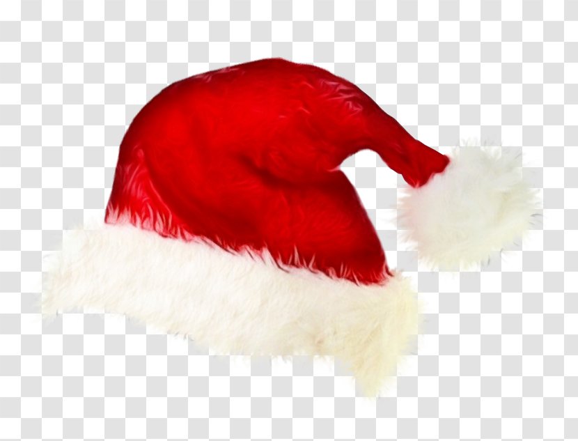 Santa Claus Hat - Fur - Cap Costume Transparent PNG