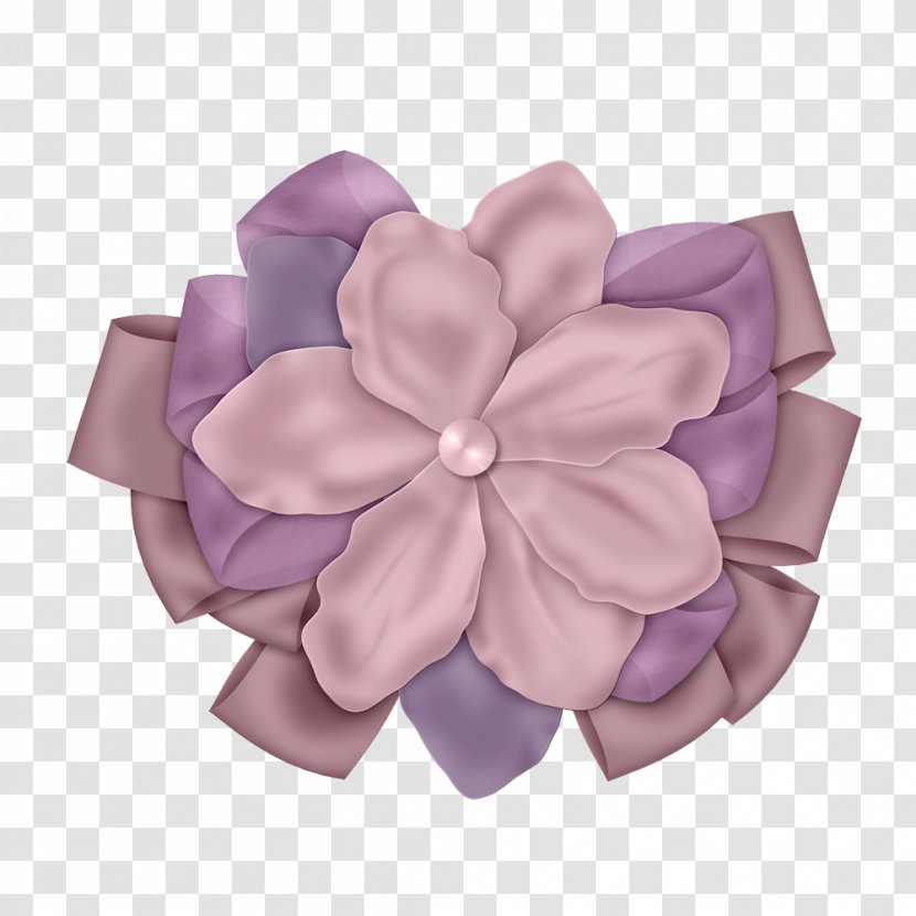 Petal Cut Flowers Ribbon - Violet Transparent PNG