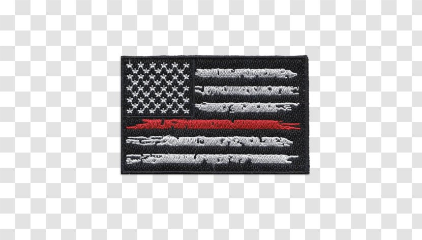 Flag Of The United States Thin Red Line Blue Patch - National - American Skull Military Transparent PNG
