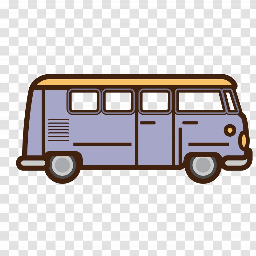 Cartoon Bus Vector Graphics Transport - Van - Car Transparent PNG
