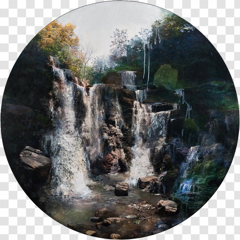 Landscape Painting Contemporary Art Mixed Media - Water Feature - Waterfall Scenery Transparent PNG