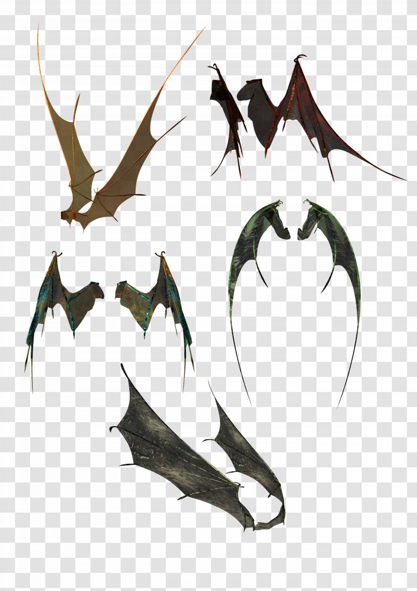 Bat Wing Clip Art - A Variety Of Positions Wings Transparent PNG