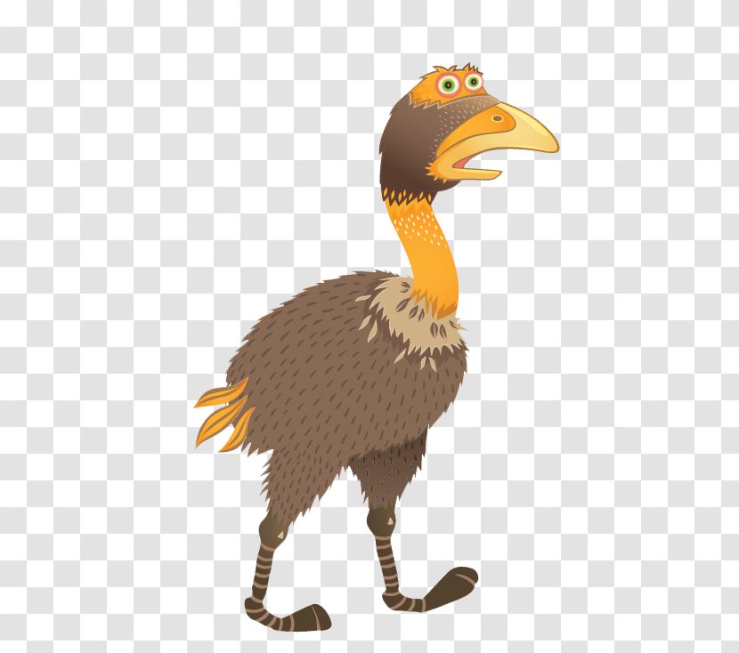 Common Ostrich Duck Cartoon - Poultry - Creative Cute Transparent PNG