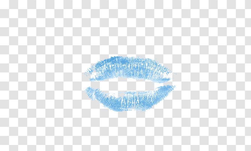 Lip Cartoon - Blue - Lips Transparent PNG