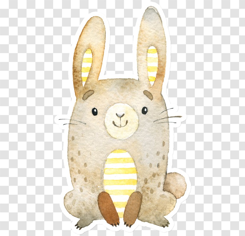 Domestic Rabbit Hare Easter Bunny Bear - Drawing Transparent PNG