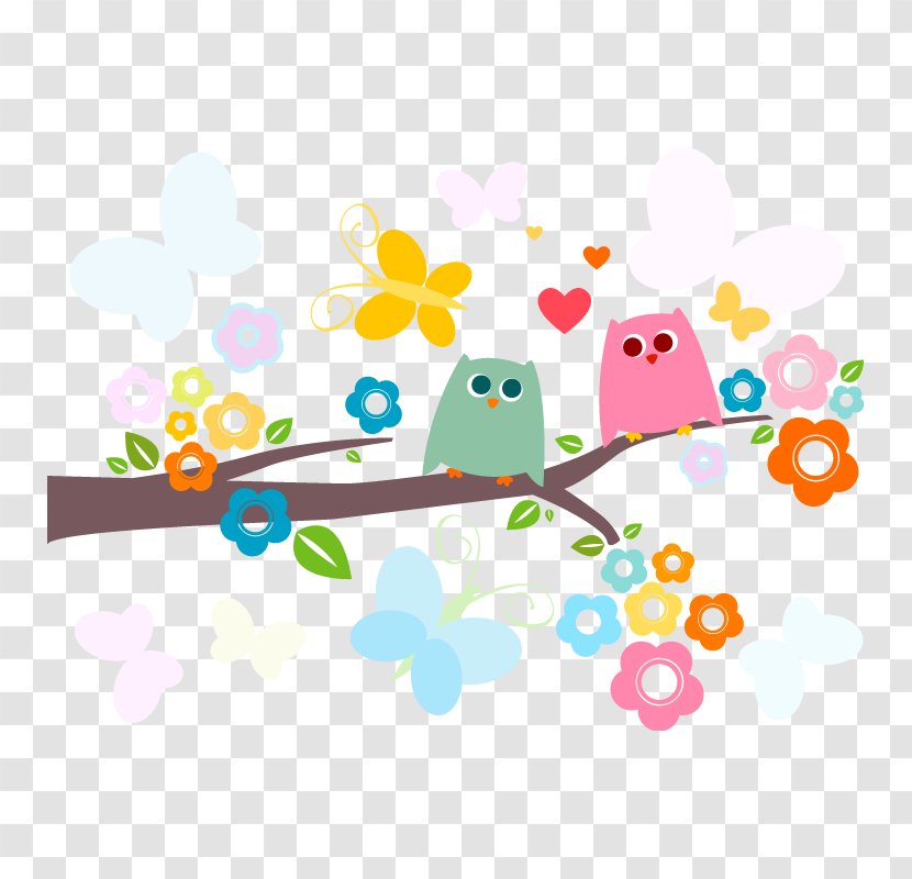 Owl Bird Clip Art - Flower - Enfant Transparent PNG