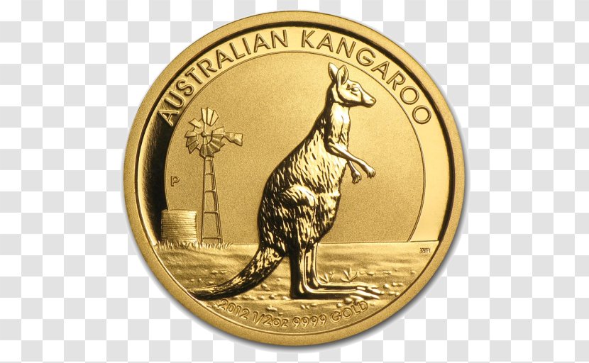 Perth Mint Australian Gold Nugget Coin Kangaroo Transparent PNG