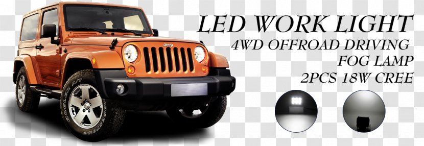 Jeep Wrangler Car Light Motor Vehicle - Brand - Mic Drop Transparent PNG