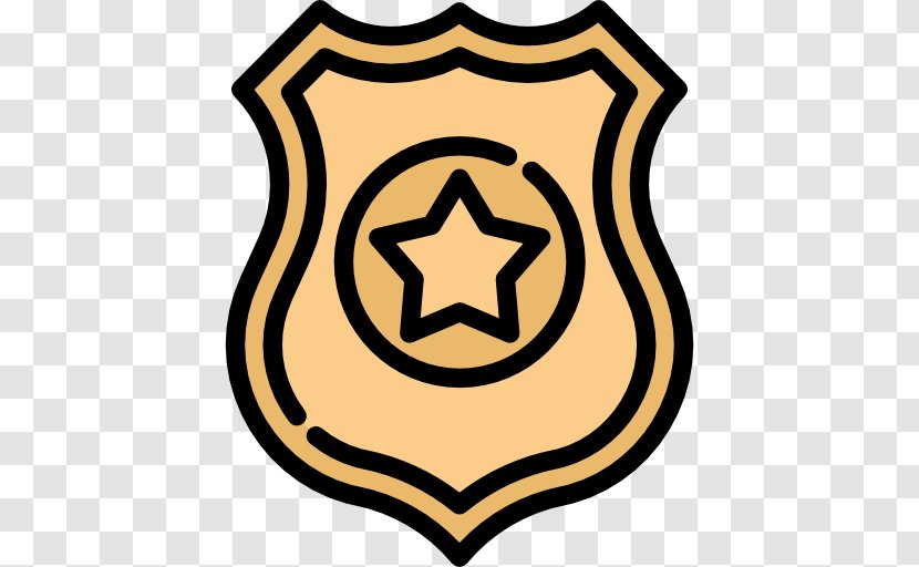 Badge Police Sheriff - Yellow Transparent PNG