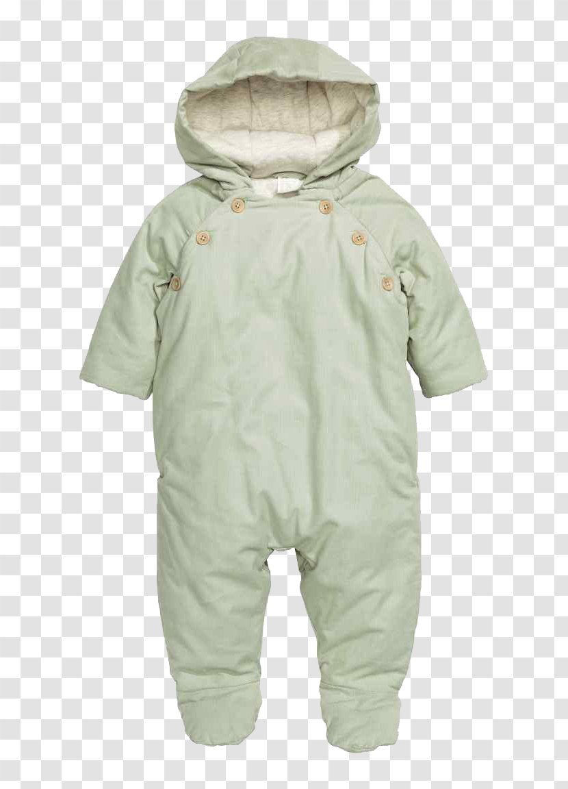 Hood Organic Cotton Child H&M Boilersuit - Childrens Clothing - Light Green Kids Transparent PNG