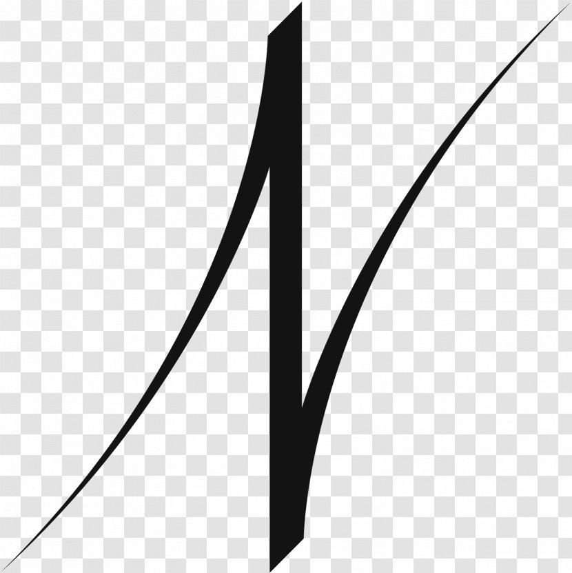 Logo Line Angle Leaf Font - Black M Transparent PNG