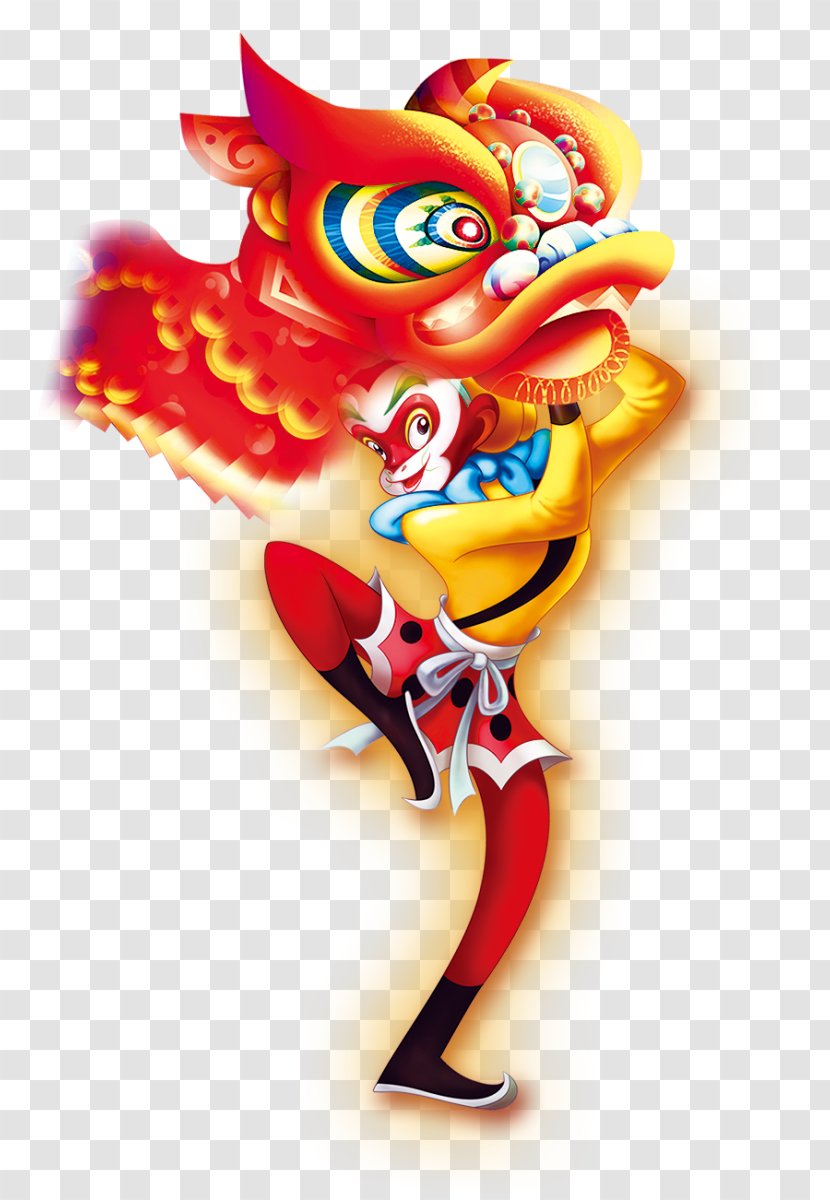 Sun Wukong Lion Dance Image - Warm Wishes Transparent PNG