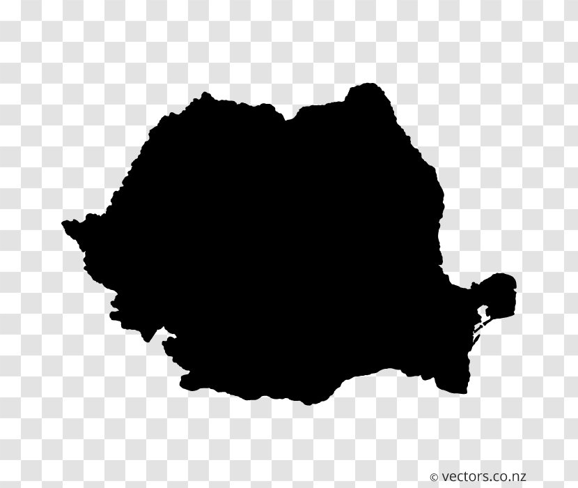 Romania Vector Map - Stock Photography - Grey Background Transparent PNG