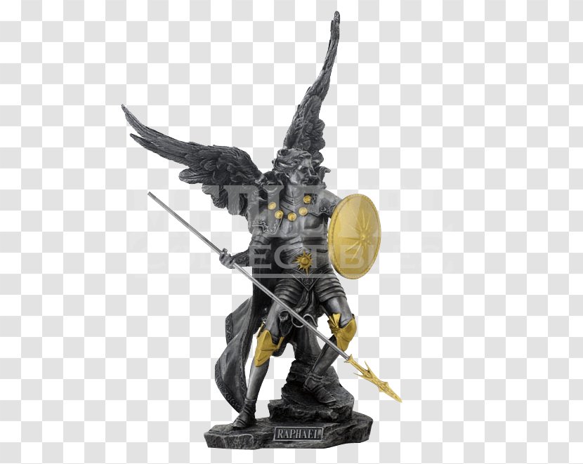 Gabriel Raphael Figurine Statue Uriel - Saint - Angel Transparent PNG
